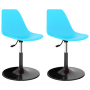 vidaXL Dining Chairs 2 pcs Swivel PP Blue