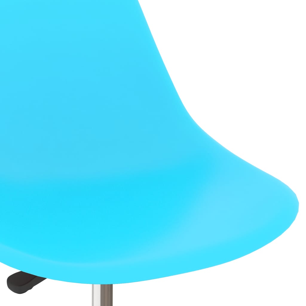 vidaXL Dining Chairs 2 pcs Swivel PP Blue