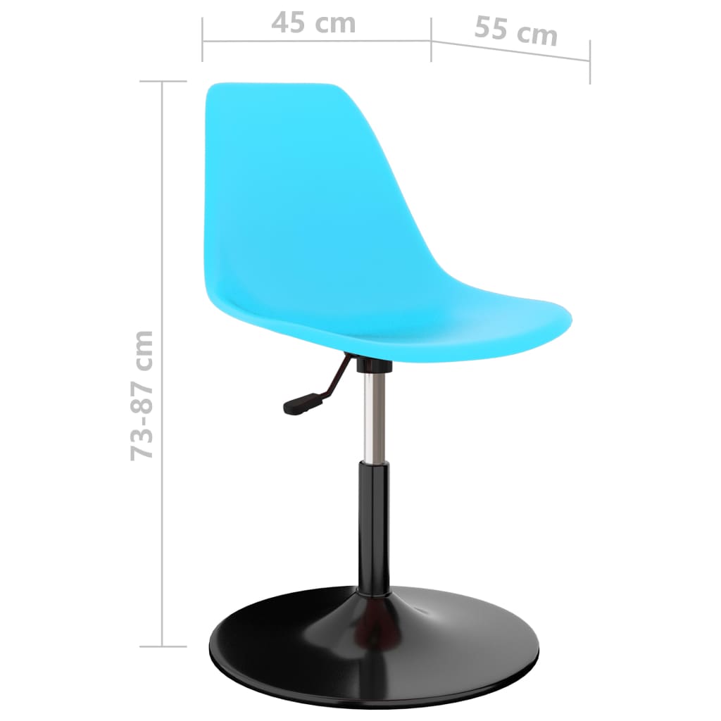vidaXL Dining Chairs 2 pcs Swivel PP Blue