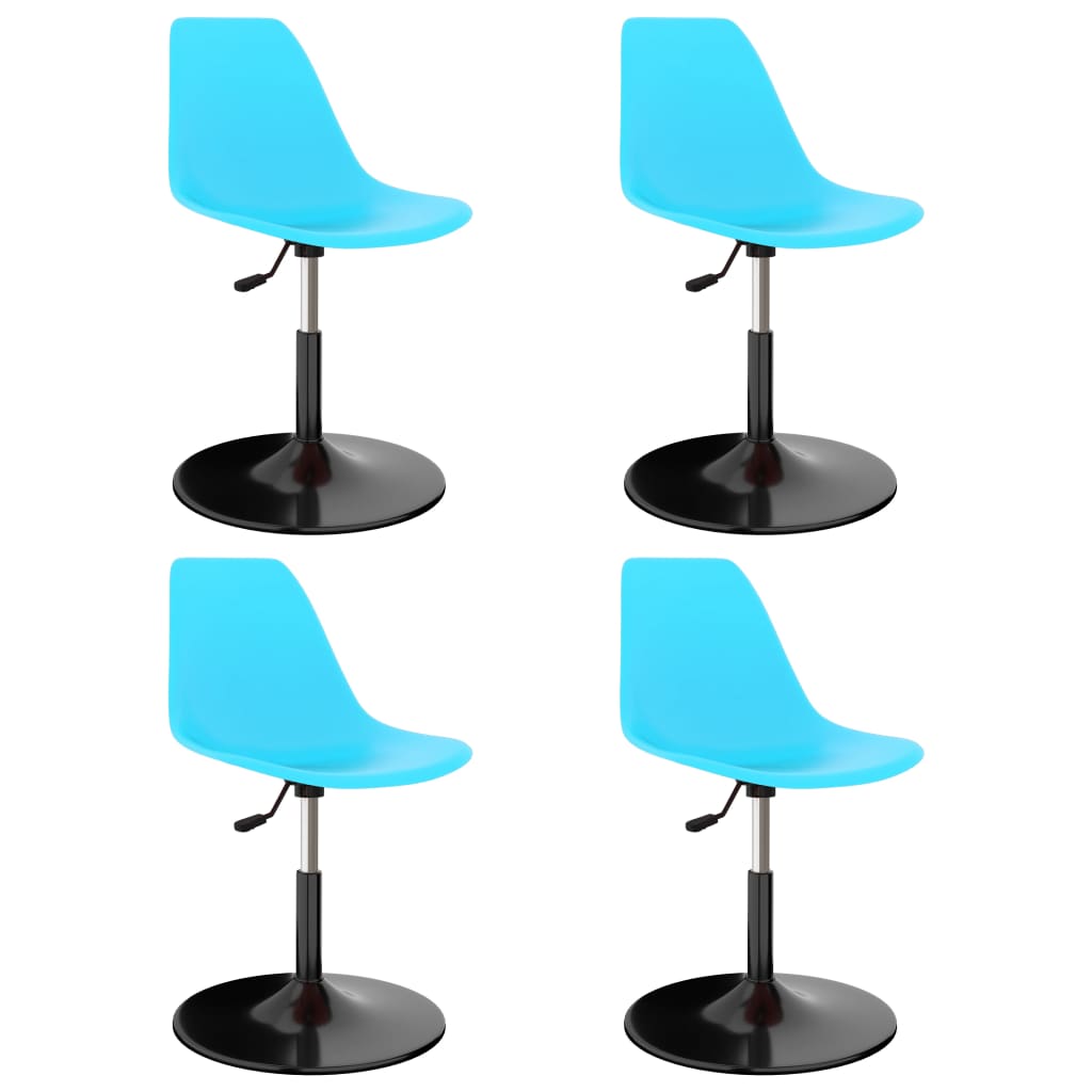 vidaXL Dining Chairs 2 pcs Swivel PP Blue
