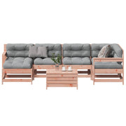 vidaXL 7-delige Loungeset met kussens massief douglashout