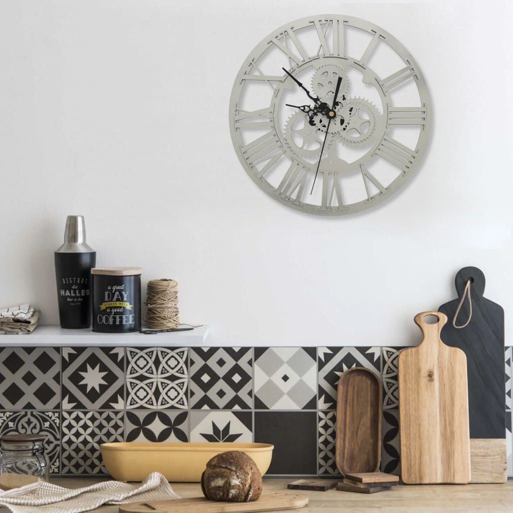 vidaXL Wandklok 30 cm acryl zwart - Aashly