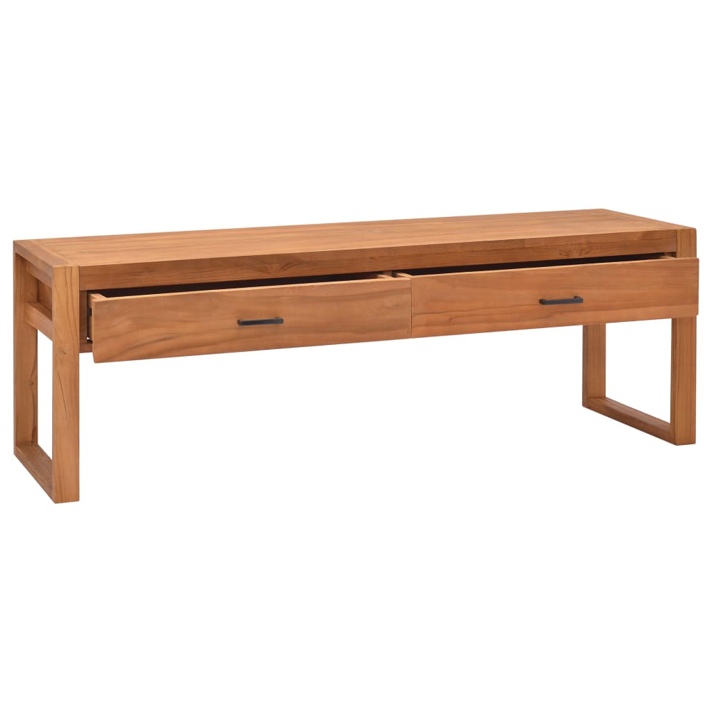 vidaXL Tv-meubel 140x40x45 cm teakhout - Aashly