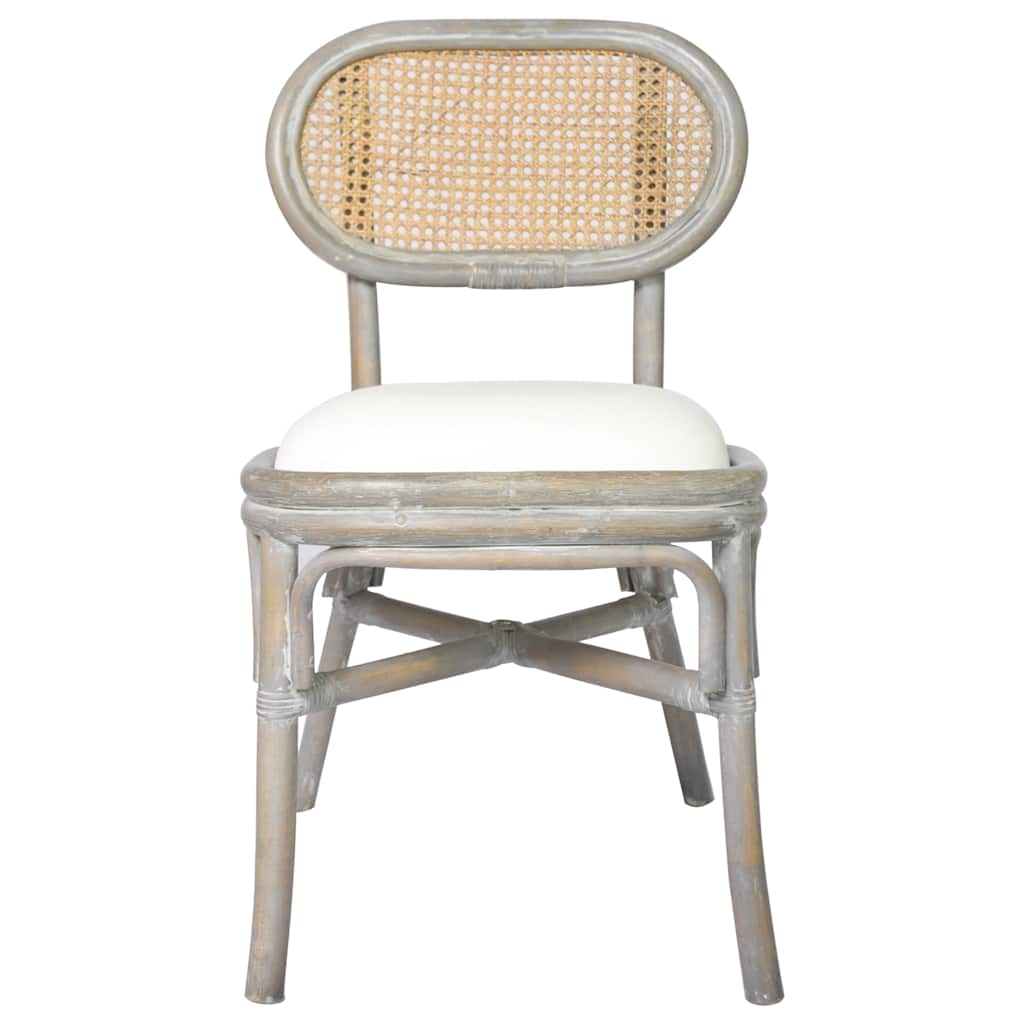 vidaXL Eetkamerstoelen 2 st linnen grijs - Aashly