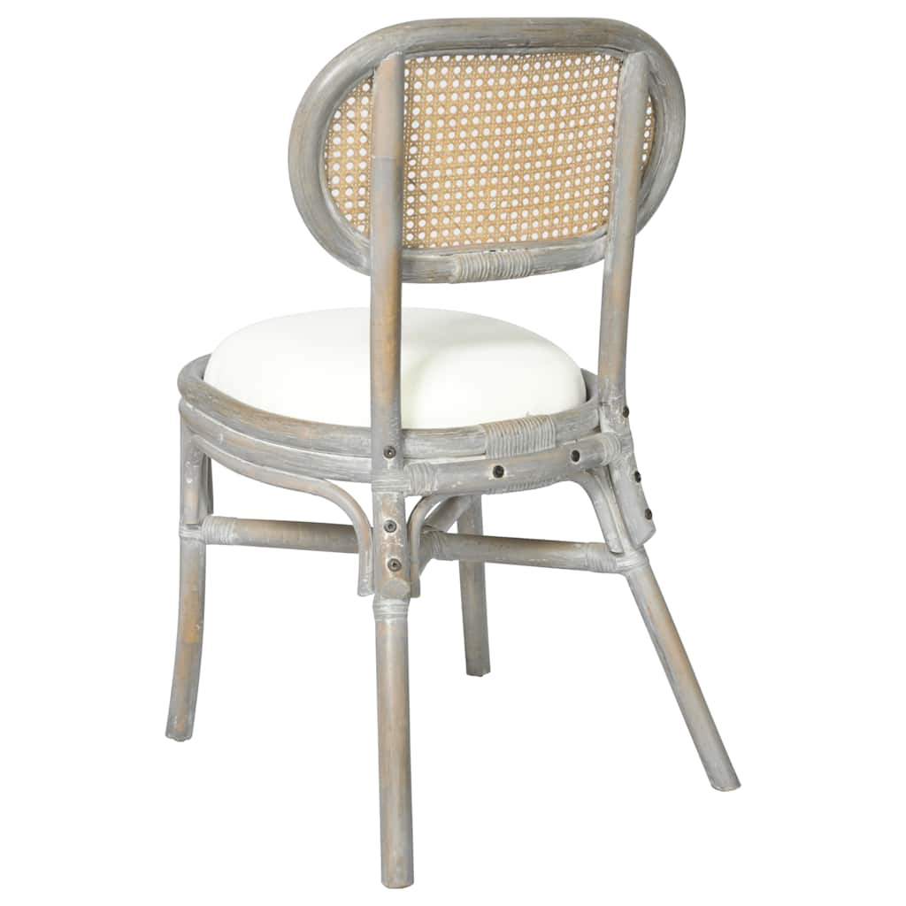 vidaXL Eetkamerstoelen 2 st linnen grijs - Aashly