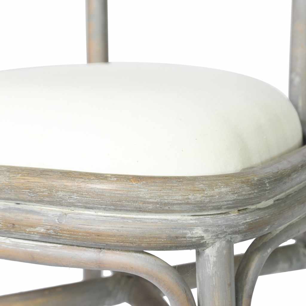 vidaXL Eetkamerstoelen 2 st linnen grijs - Aashly