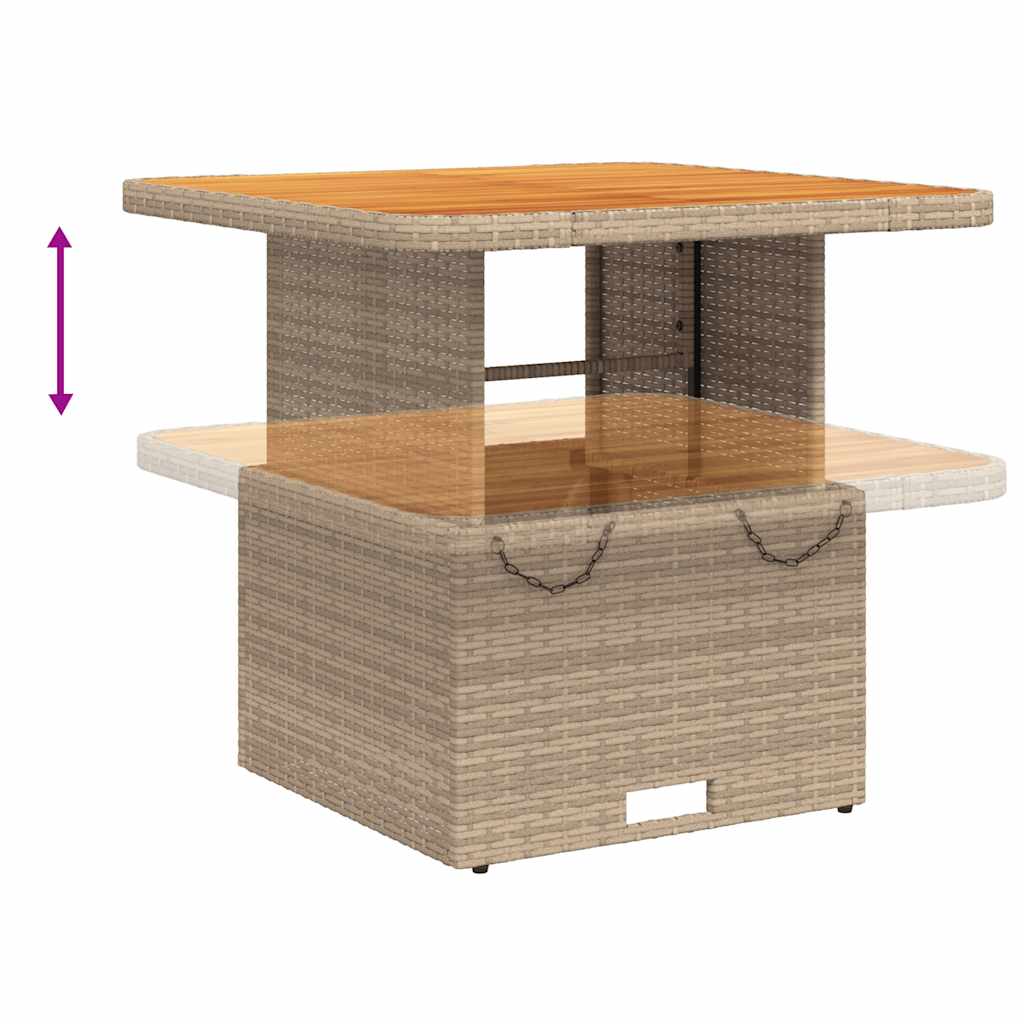 vidaXL 3-delige Loungeset met kussens poly rattan zwart