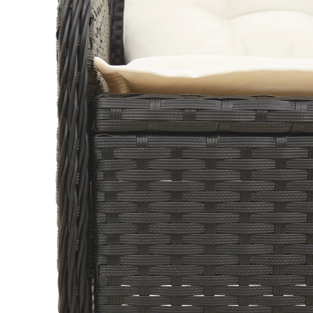 vidaXL 7-Piece Lounge Set with Cushions Poly Rattan Grey