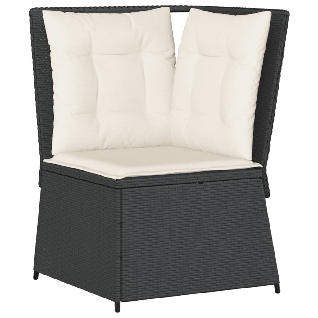 vidaXL 7-Piece Lounge Set with Cushions Poly Rattan Grey