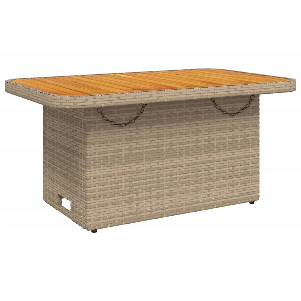 vidaXL 5-delige Loungeset met kussens poly rattan beige