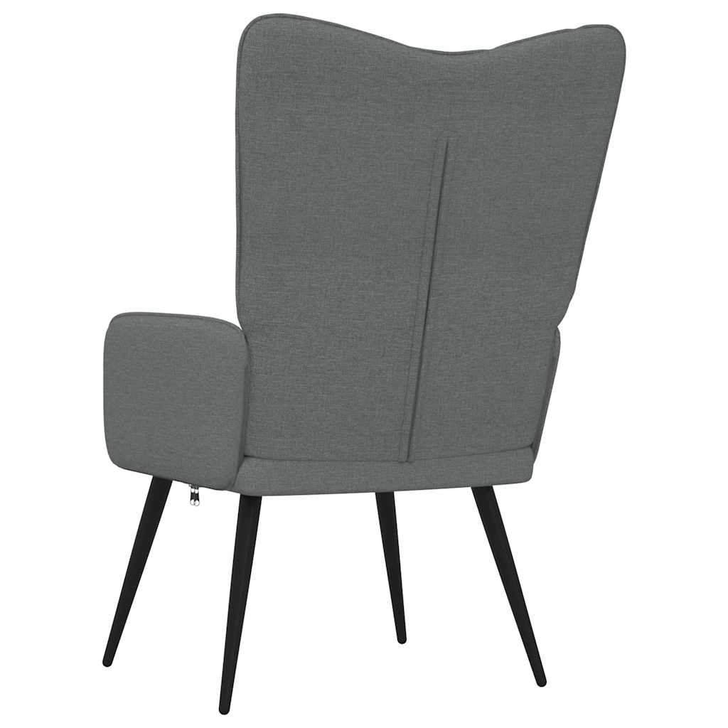 vidaXL Relaxstoel stof donkergrijs