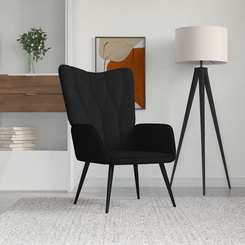 vidaXL Relaxstoel stof donkergrijs