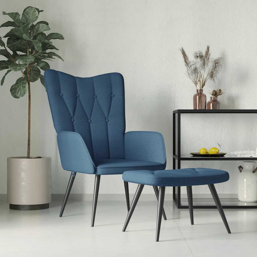 vidaXL Relaxstoel stof donkergrijs