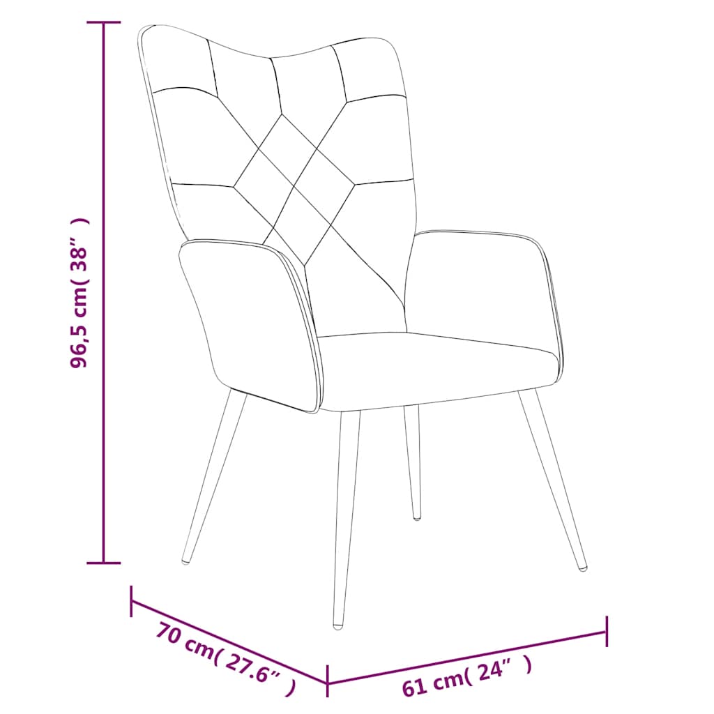 vidaXL Relaxstoel met voetenbank patchwork stof - Aashly