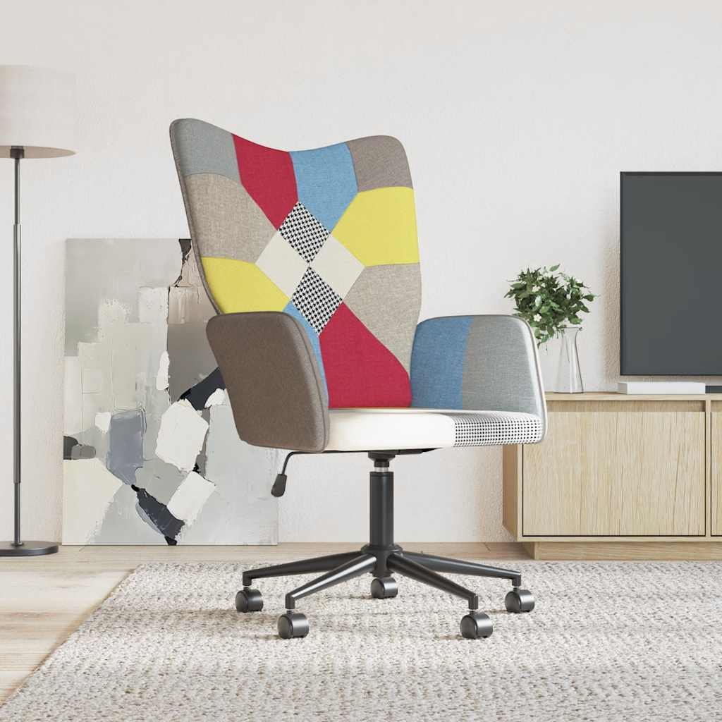 vidaXL Relaxstoel patchwork stof