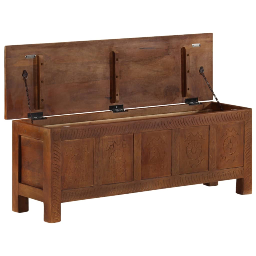 vidaXL Opbergkist 110x30x40 cm massief mangohout