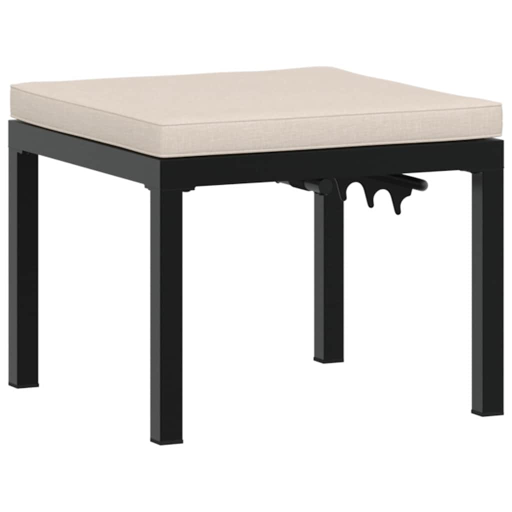 vidaXL 3-Piece Lounge Set with Cushions Powder-Coated Steel Black