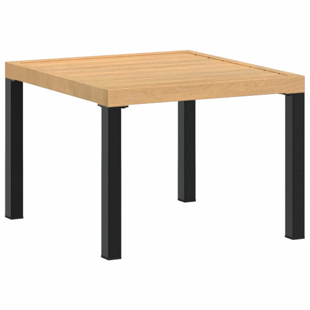 vidaXL 4-delige Loungeset met kussens gepoedercoat staal zwart
