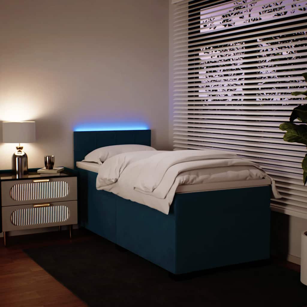 vidaXL Boxspring met matras fluweel donkergrijs 200x200 cm