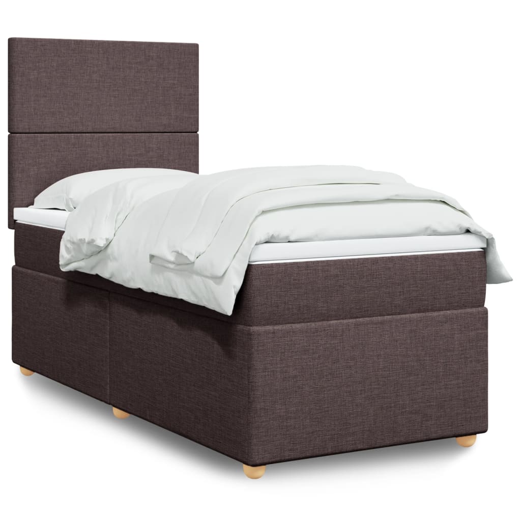 vidaXL Boxspring met matras stof zwart 80x200 cm