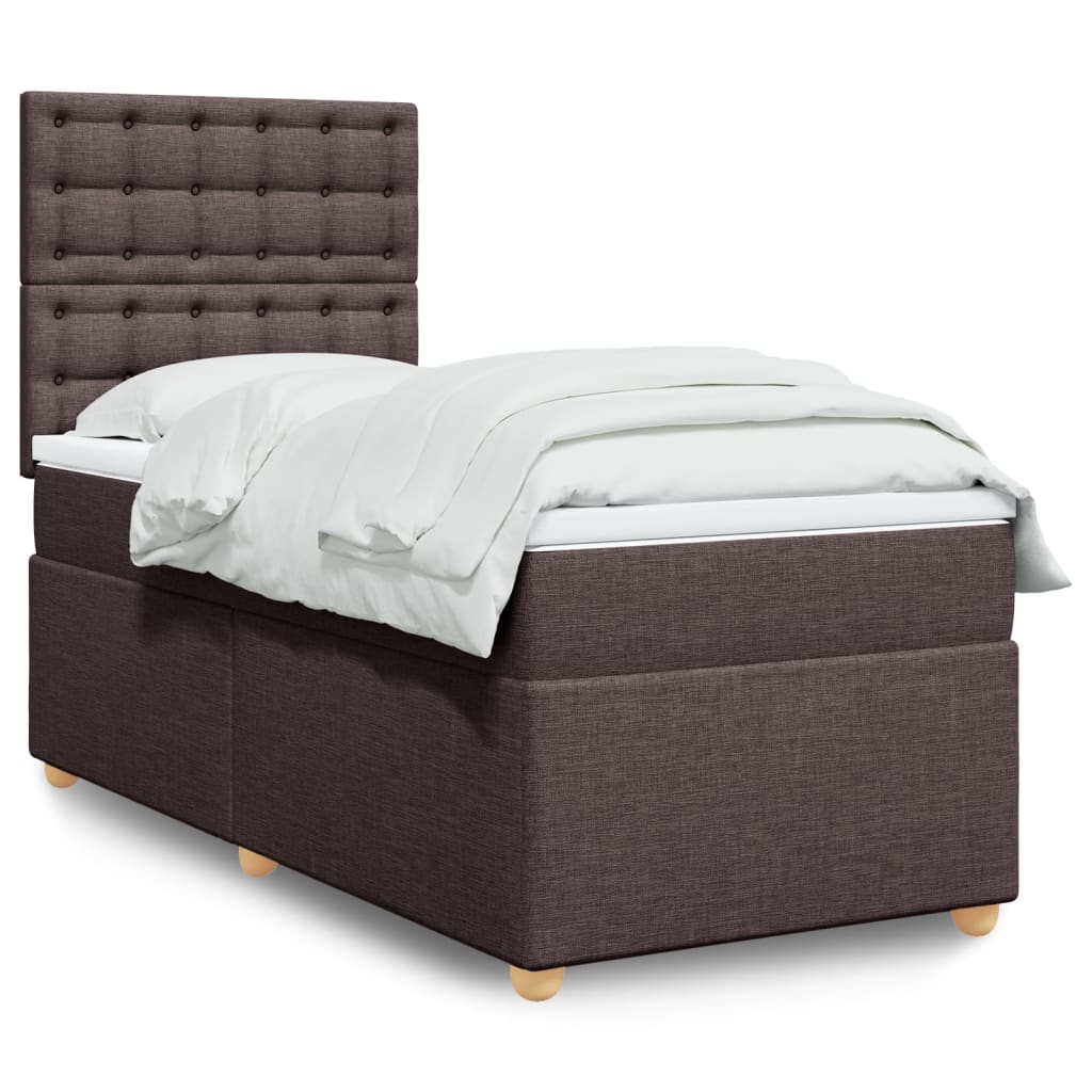 vidaXL Boxspring met matras stof zwart 80x200 cm