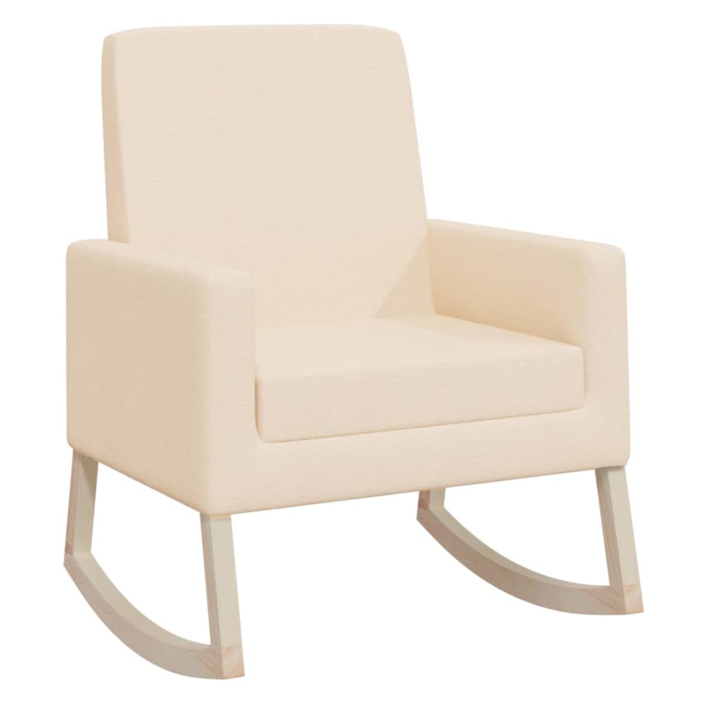 vidaXL Schommelstoel stof crèmekleurig - Aashly