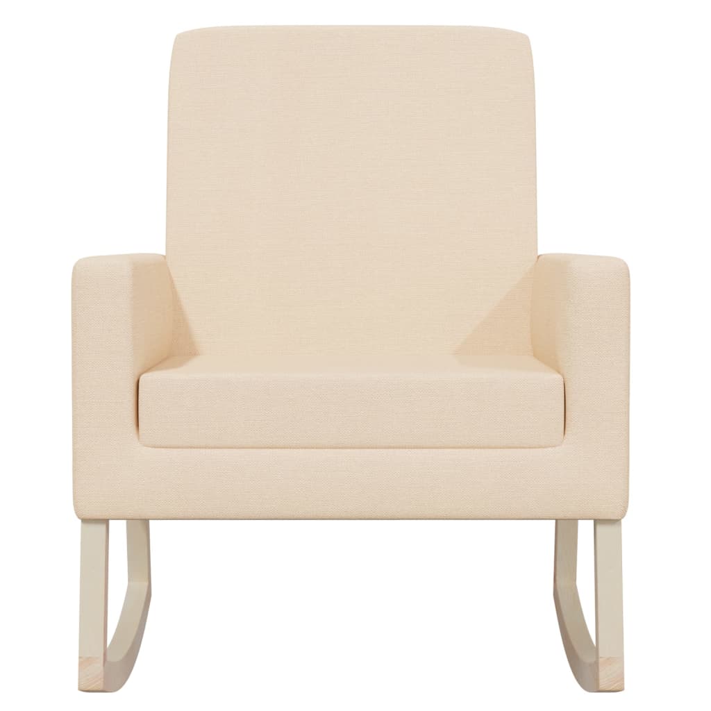 vidaXL Schommelstoel stof crèmekleurig - Aashly