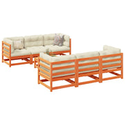 vidaXL 7-delige Loungeset massief grenenhout wasbruin
