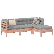 vidaXL 4-Piece Lounge Set with Cushions Solid Douglas Fir Wood