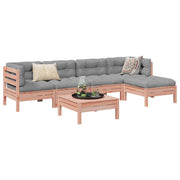 vidaXL 6-Piece Lounge Set with Cushions Solid Douglas Fir Wood