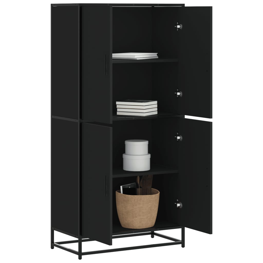 vidaXL Hoge kast 68x35x139 cm bewerkt hout bruin eikenkleurig - Aashly