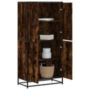 vidaXL Hoge kast 68x35x139 cm bewerkt hout bruin eikenkleurig - Aashly
