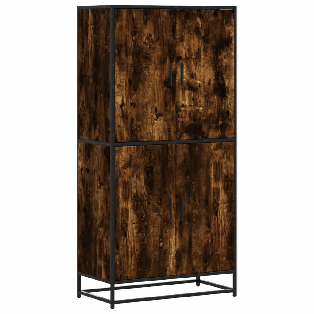 vidaXL Hoge kast 68x35x139 cm bewerkt hout bruin eikenkleurig - Aashly