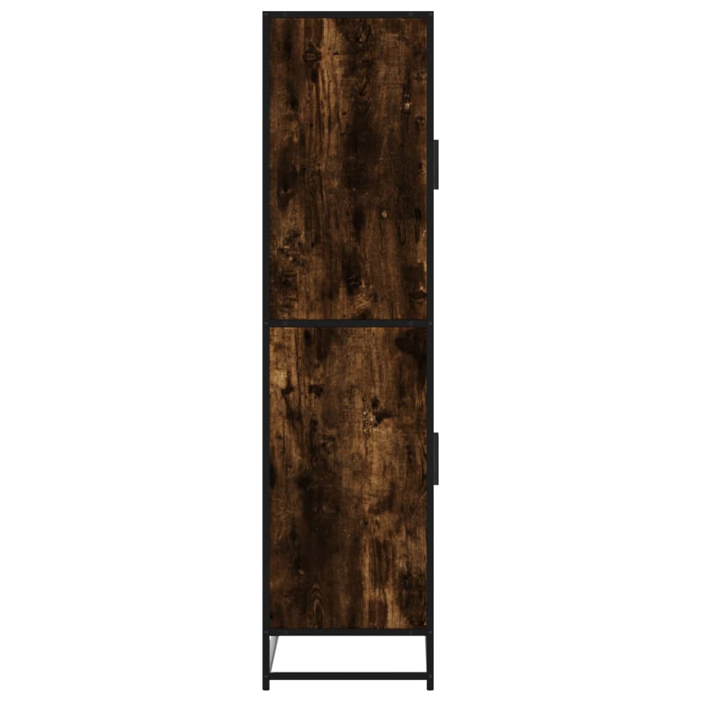 vidaXL Hoge kast 68x35x139 cm bewerkt hout bruin eikenkleurig - Aashly