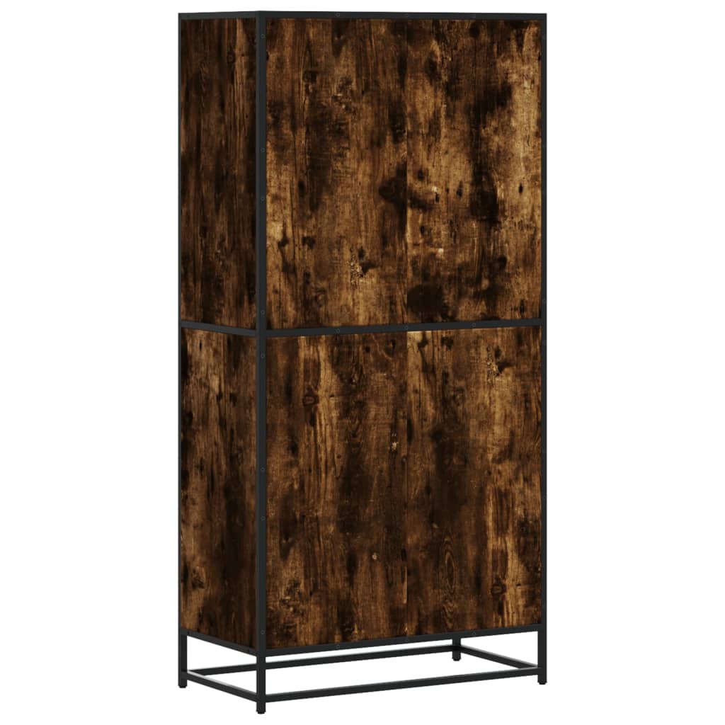 vidaXL Hoge kast 68x35x139 cm bewerkt hout bruin eikenkleurig - Aashly