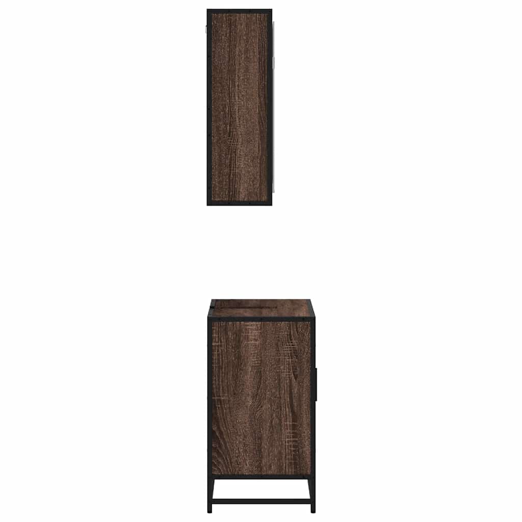 vidaXL 2-delige Badkamermeubelset bewerkt hout sonoma eikenkleurig - Aashly