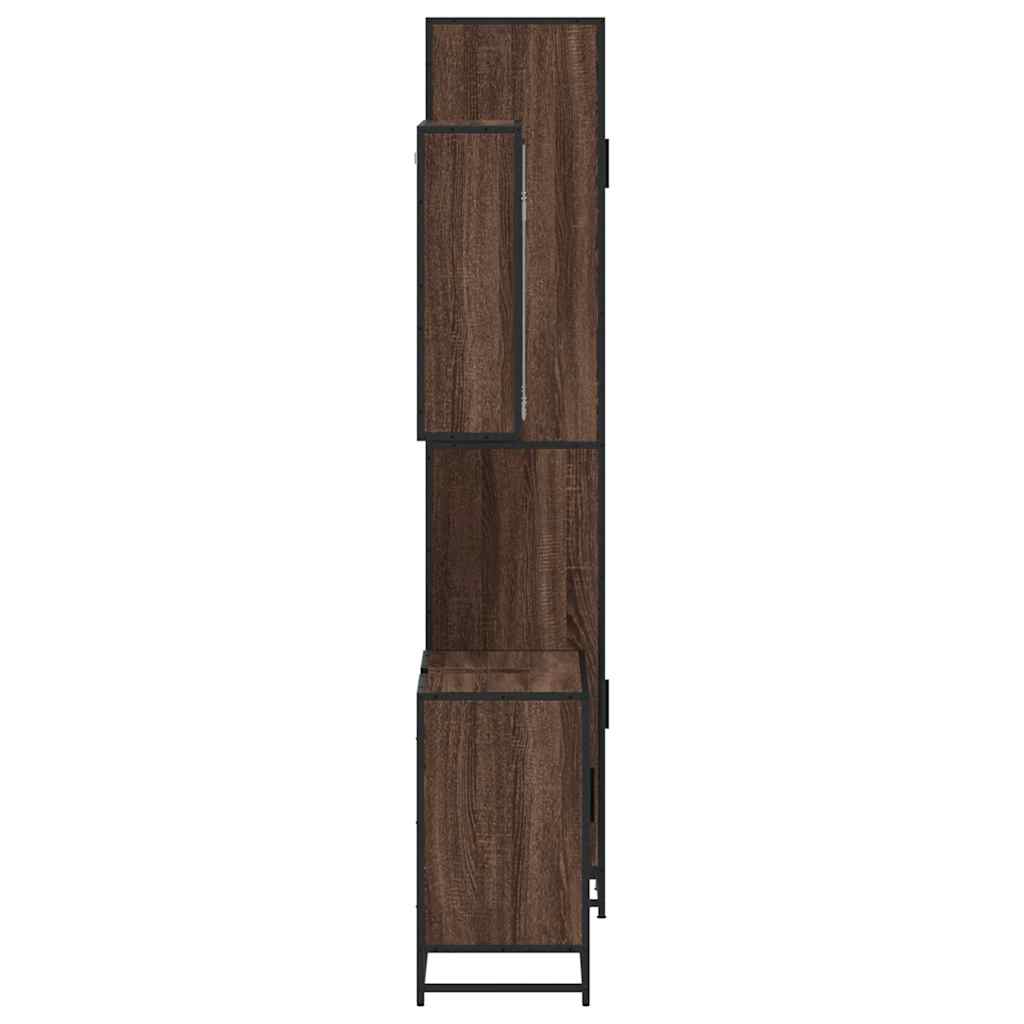 vidaXL 3-delige Badkamermeubelset bewerkt hout sonoma eikenkleurig - Aashly