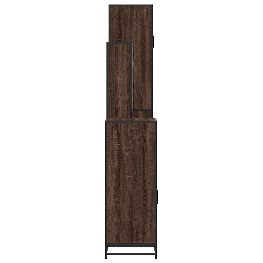 vidaXL 4-delige Badkamermeubelset bewerkt hout sonoma eikenkleurig - Aashly