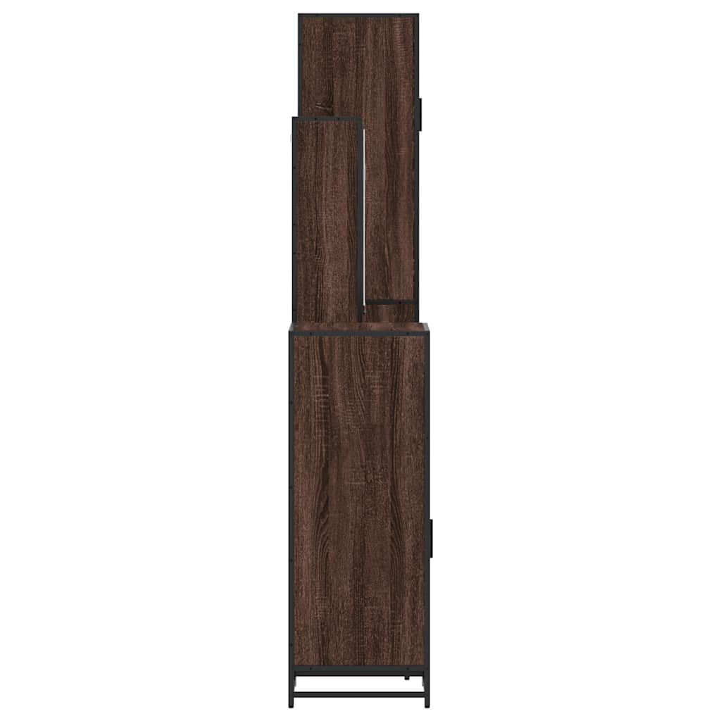 vidaXL 4-delige Badkamermeubelset bewerkt hout sonoma eikenkleurig - Aashly