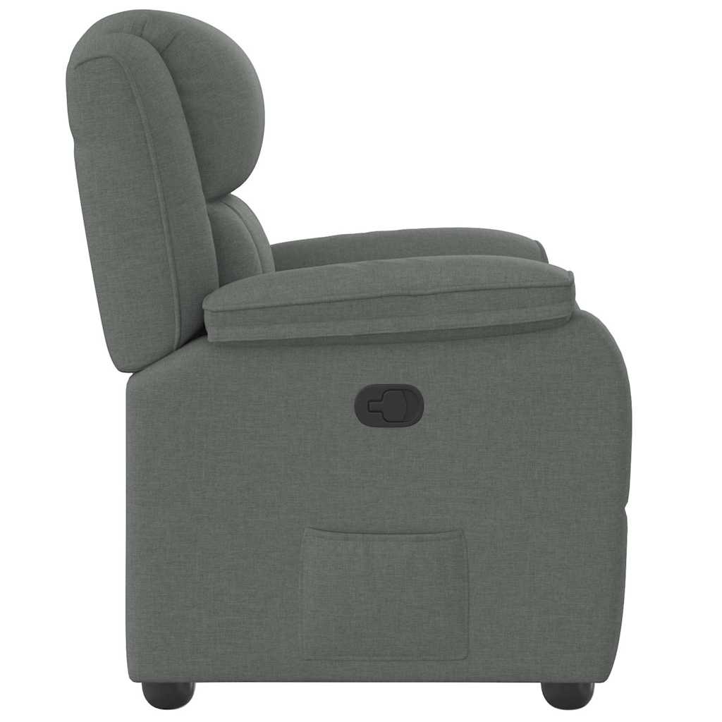 vidaXL Relaxfauteuil donkergrijze stof