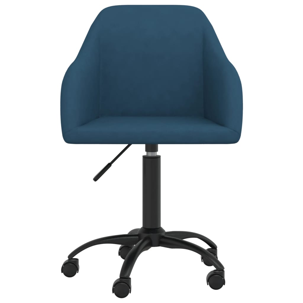 vidaXL Eetkamerstoelen draaibaar 2 st fluweel blauw
