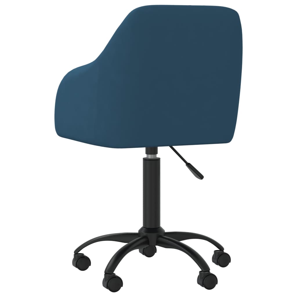 vidaXL Eetkamerstoelen draaibaar 2 st fluweel blauw