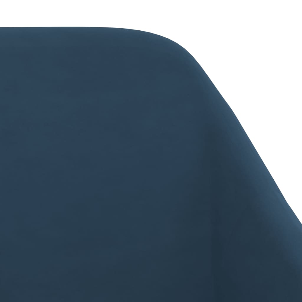 vidaXL Kantoorstoel draaibaar fluweel blauw