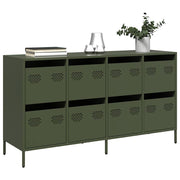 vidaXL Dressoir 135x39x73,5 cm koudgewalst staal roze - Aashly