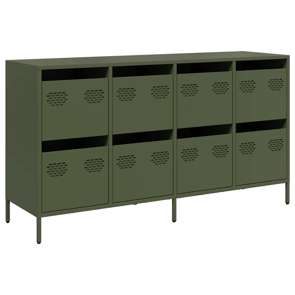vidaXL Dressoir 135x39x73,5 cm koudgewalst staal roze - Aashly