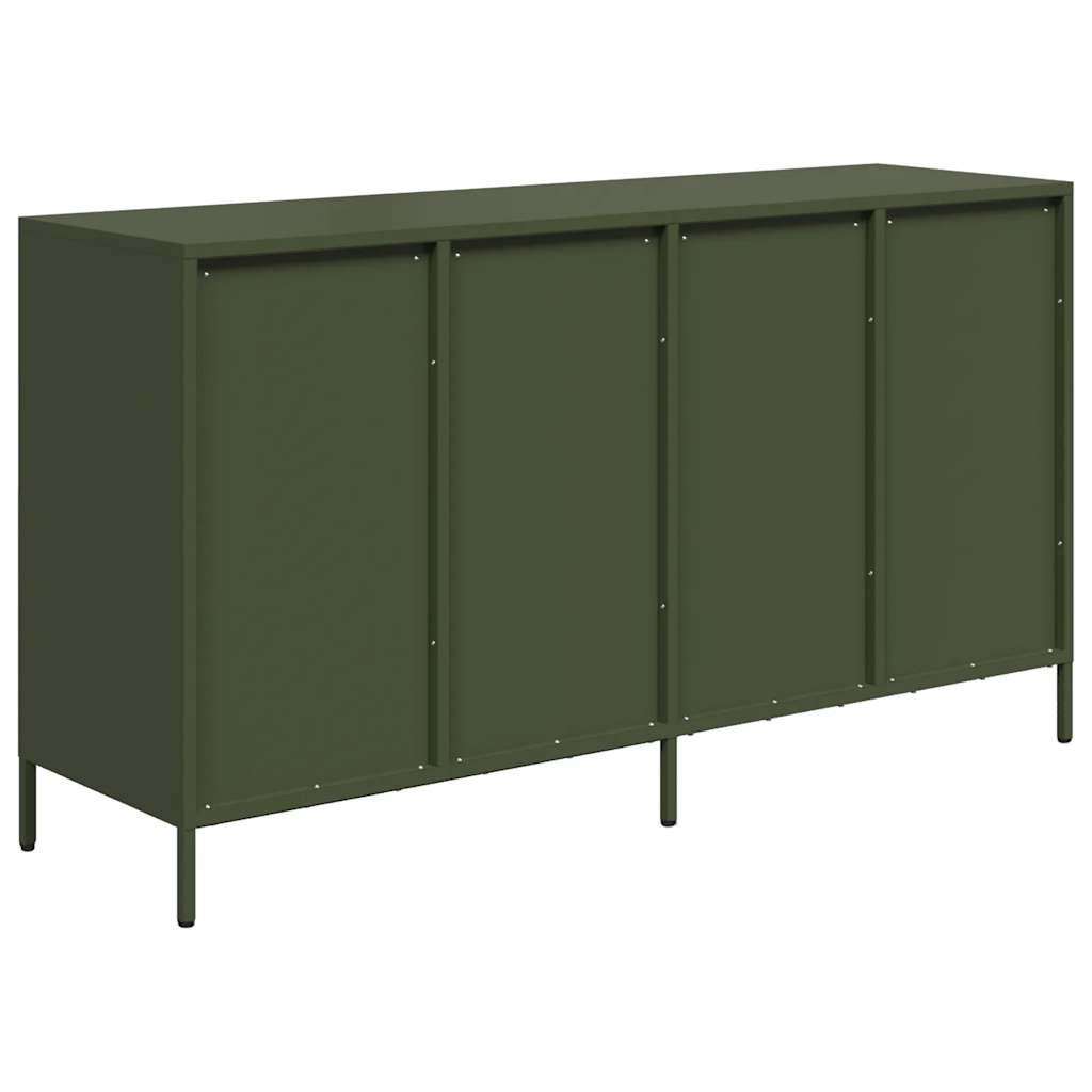 vidaXL Dressoir 135x39x73,5 cm koudgewalst staal roze - Aashly