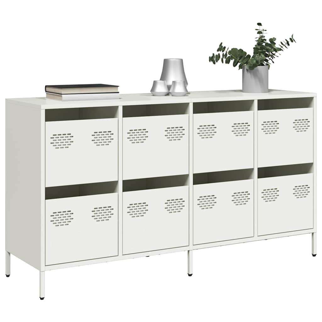vidaXL Dressoir 135x39x73,5 cm koudgewalst staal roze - Aashly