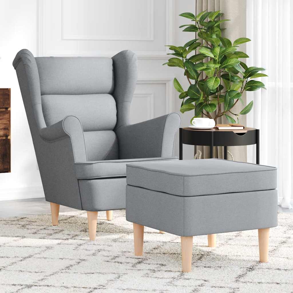 vidaXL Fauteuil 74x84x100 cm stof zwart - Aashly