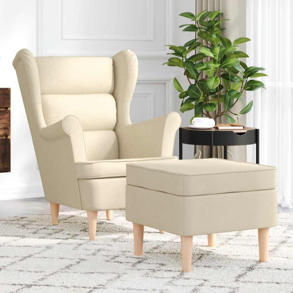 vidaXL Fauteuil 74x84x100 cm stof zwart - Aashly