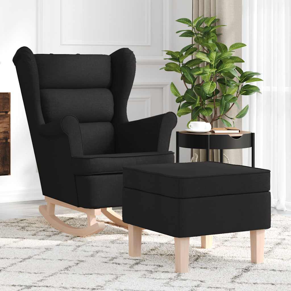 vidaXL Schommelstoel 74x90x102 cm stof lichtgrijs - Aashly